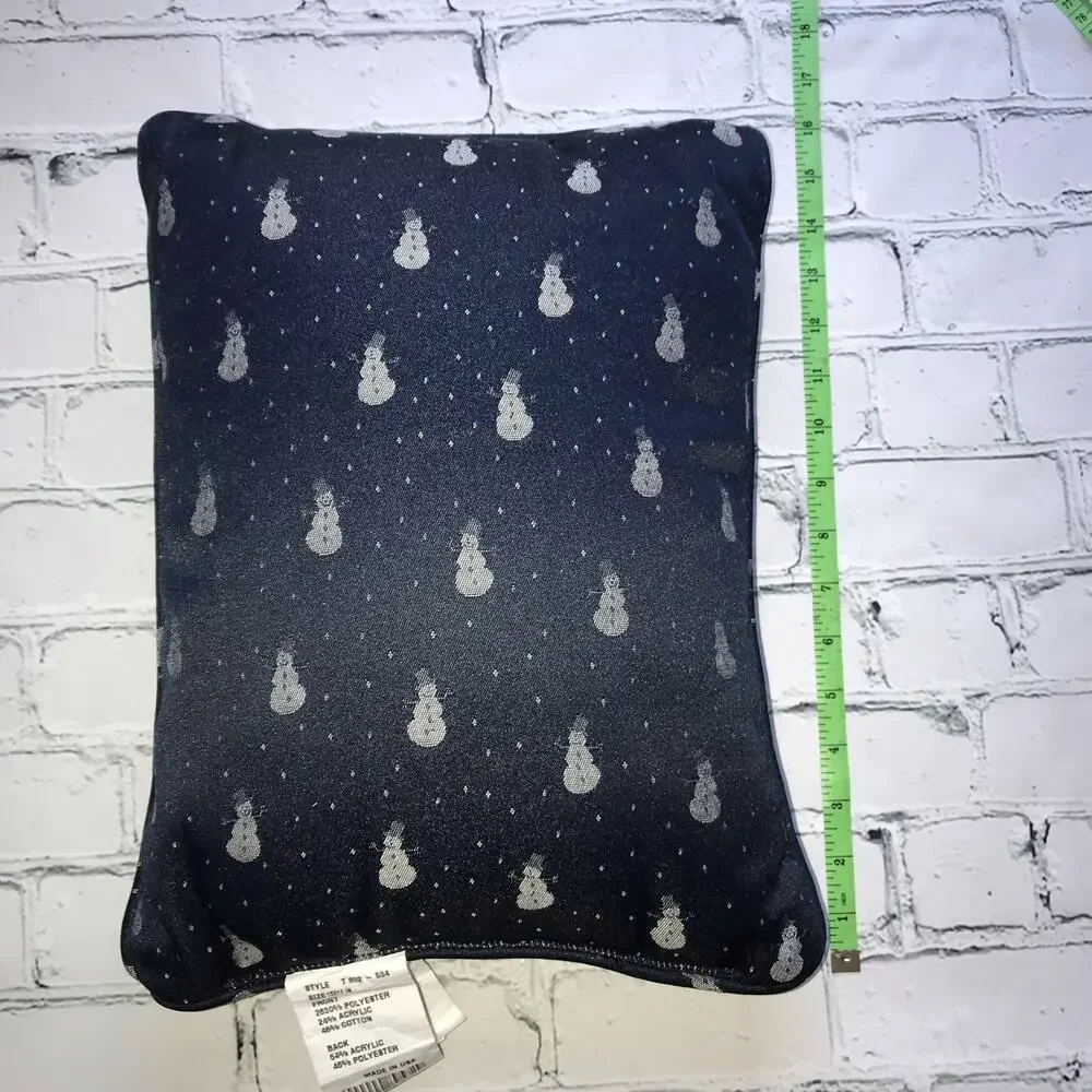 Rectangular Snowman Decorative Pillow